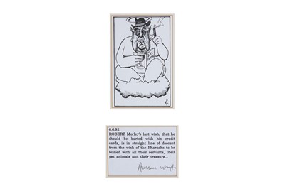 Lot 141 - Waugh (Auberon) Pen and ink sketch by William...