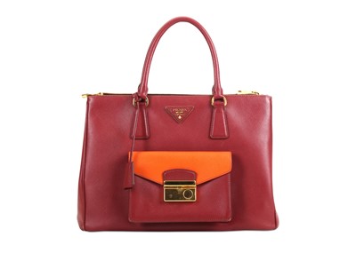 Lot 164 - Prada Two-Tone Pocket Zips Tote, c. 2013,...