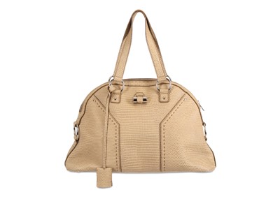 Lot 190 - Yves Saint Laurent Textured Muse Tote, lizard...