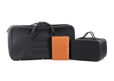 Lot 520 - Two Pieces of Ferrari Schedoni Black Leather...