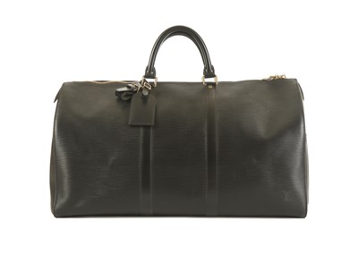Lot 123 - Louis Vuitton Black Epi Keepall 50, c. 1996,...
