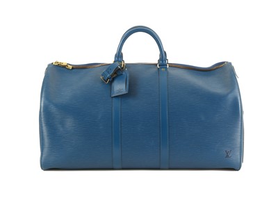 Lot 36 - Louis Vuitton Blue Epi Keepall 55, c. 1995,...