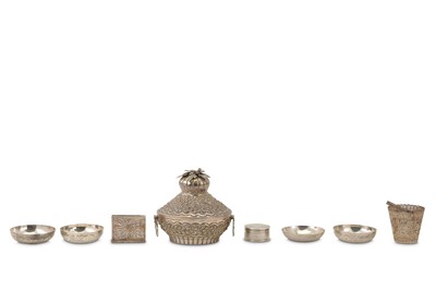 Lot 380 - An Egyptian 900 standard silver casket, Kenneh...