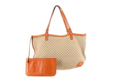 Lot 348 - Gucci Orange Craft Tote, diamond pattern...
