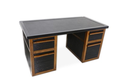 Lot 707 - An Art Deco style fruitwood and ebonised wood...