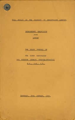 Lot 98 - [Churchill (Winston)] Typed television script...