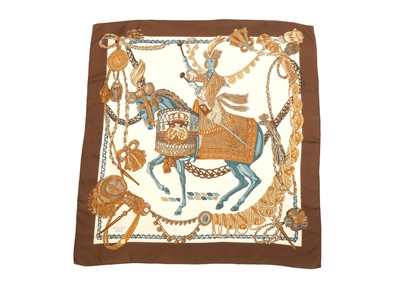 Lot 172 - Hermes 'Timbalier' Silk Scarf, designed in...