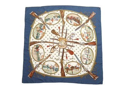 Lot 73 - Hermes 'La Chasse a Tir' Silk Scarf, designed...
