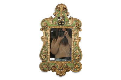 Lot 565 - A Continental Baroque style green painted and...