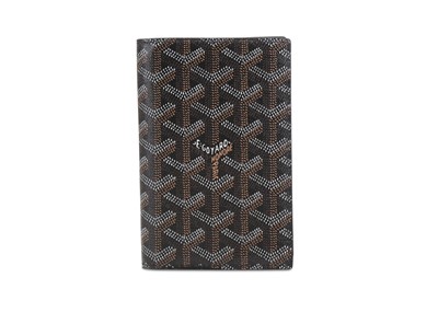 Lot 382 - Goyard Black Passport Holder, c. 2018, iconic...