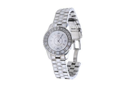 Lot 305 - Christian Dior Stainless Steel Christal Watch,...