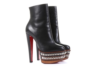 Lot 131 - Christian Louboutin Faolo Pyramid Stud...