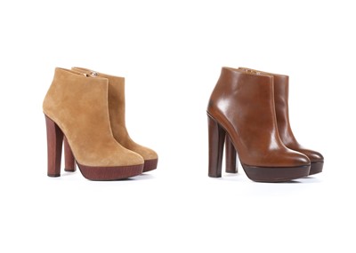 Lot 184 - Two Pairs of Ralph Lauren Ankle Boots, one in...