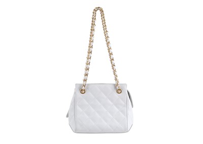Lot 302 - Chanel Petite White Handbag, c. 1994-96,...