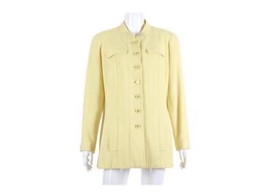 Lot 333 - Chanel Pale Yellow Boucle Jacket, Spring 1997,...