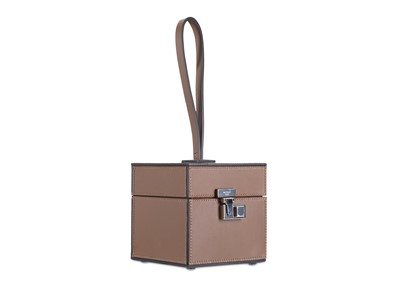 Lot 372 - Moynat Dark Taupe Mini Vanity Evening Bag,...