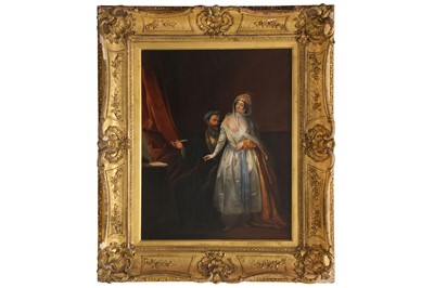 Lot 9 - ***GUÉT (19TH CENTURY). 'The Proposal'. Signed...