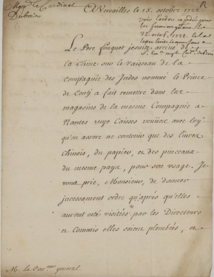 Lot 192 - Dubois (Guillaume) Letter signed ('Le Card....