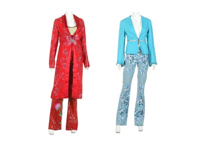 Lot 154 - Voyage Blue and Red Ensembles, late 1990s, to...