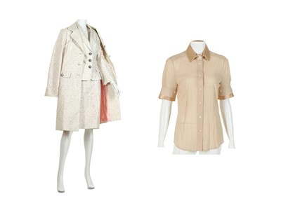 Lot 156 - Dolce and Gabbana Cream and Gilt Jacquard...