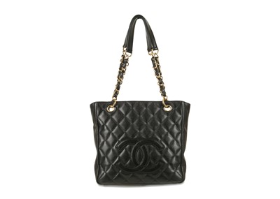 Lot 226 - Chanel Black Petite Shopping Tote, c. 2006-08,...