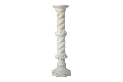 Lot 100 - AN ALABASTER TORCHERE. 20th century. With a...