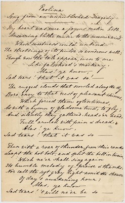 Lot 125 - Garrow (Theodosia) Autograph poem signed ('...