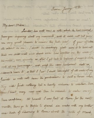 Lot 127 - Hare (Julius C.) Autograph letter signed ('J.C....