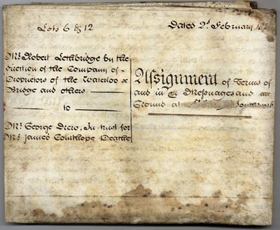Lot 224 - Waterloo Bridge document-. Indenture on...