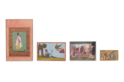 Lot 267 - FOUR INDIAN PAINTINGS  India, late 19th -...