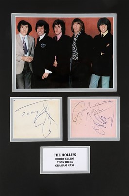 Lot 172 - The Hollies  Ink signatures of Bobby Elliott,...