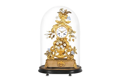 Lot 17 - A MID 19TH CENTURY GILT METAL AND PORCELAIN...