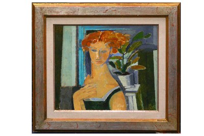 Lot 252 - ALFREDO ROLDAN (SPANISH b.1965) Lady with red...