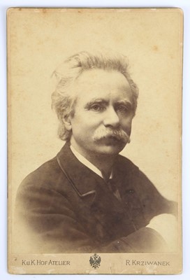 Lot 153 - Grieg (Edvard) Head and shoulders cabinet card...