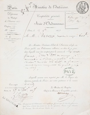 Lot 152 - Grand Prix de Rome Partially printed order of...