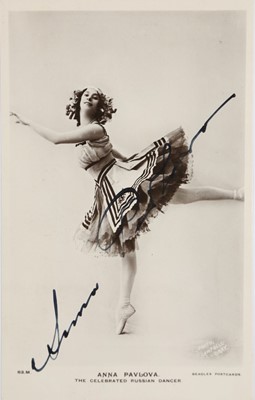 Lot 82 - Pavlova (Anna) Black and white, full length...