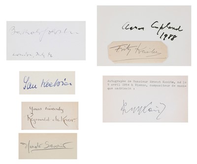 Lot 143 - Autograph Collections.- Musicians A collection...