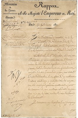Lot 187 - Bonaparte (Napoleon) Signed report (‘N’), in...