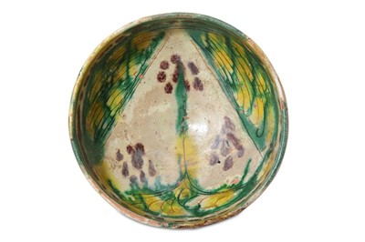Lot 111 - AN INCISED SPLASHED POTTERY BOWL Possibly...