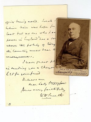 Lot 220 - Smith (William Henry) Signed letter (‘W.H....