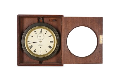 Lot 71 - A SMALL MID 19TH CENTURY BRASS WALL CLOCK BY...
