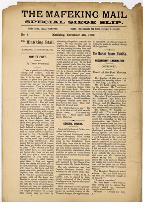 Lot 222 - The Mafeking Mail – ‘Special Siege Slip’...