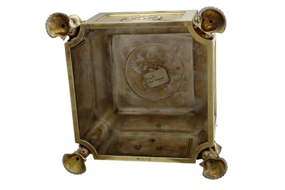 Lot 121 - The Duke of Leeds' Doncaster Cup stand - A George IV sterling silver gilt plinth, London 1824 by John Bridge of Rundell, Bridge and Rundell (reg. 25th Nov 1823)