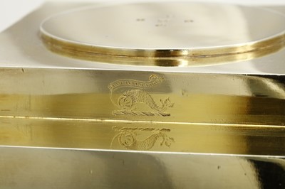 Lot 121 - The Duke of Leeds' Doncaster Cup stand - A George IV sterling silver gilt plinth, London 1824 by John Bridge of Rundell, Bridge and Rundell (reg. 25th Nov 1823)