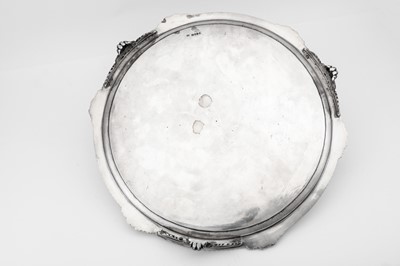 Lot 8 - A large George III sterling silver salver, London 1814 by William Burwash