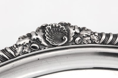 Lot 8 - A large George III sterling silver salver, London 1814 by William Burwash