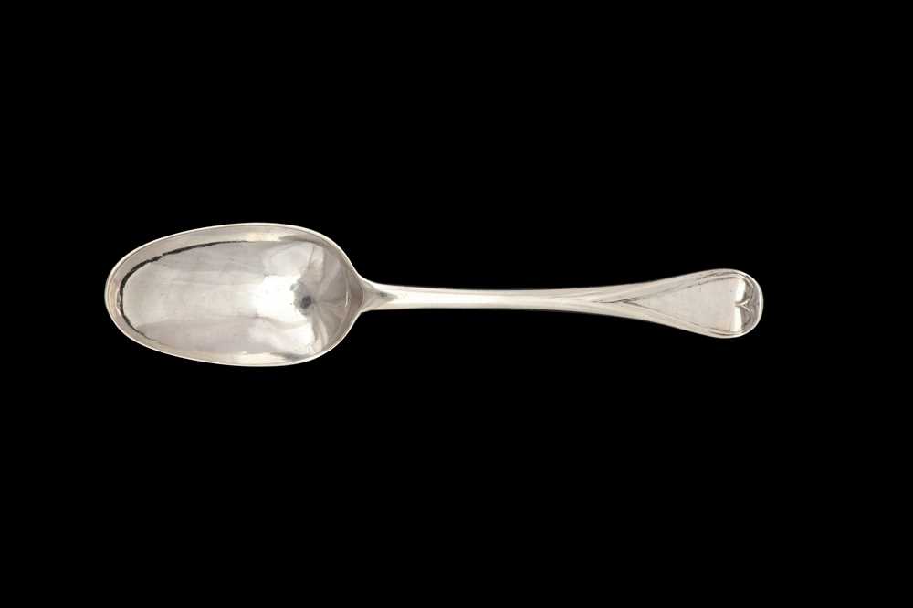 Lot 39 - A George I Britannia standard silver table spoon, London 1716 attributed to Thomas Spackman (free 17th May 1700)