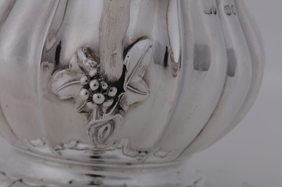 Lot 18 - Countess of Listowel - A George IV sterling silver three-piece tea service, London 1826 by Robert Garrard II (reg. 16th April 1818)