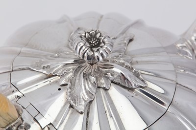 Lot 18 - Countess of Listowel - A George IV sterling silver three-piece tea service, London 1826 by Robert Garrard II (reg. 16th April 1818)
