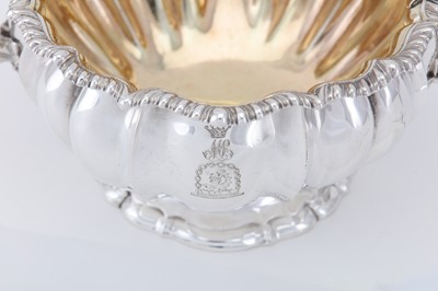 Lot 18 - Countess of Listowel - A George IV sterling silver three-piece tea service, London 1826 by Robert Garrard II (reg. 16th April 1818)